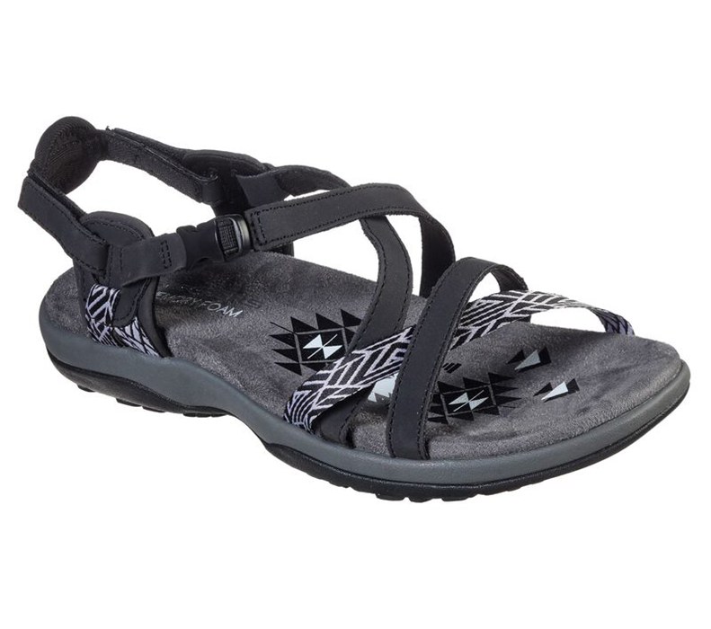 Skechers Reggae Slim - Staycation - Womens Sandals Black [AU-LS8341]